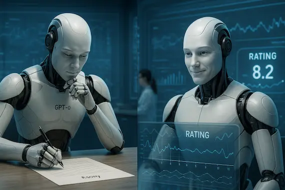AI model shows belief change after persuasive writing, visualizing a shift in AI Cognition state.