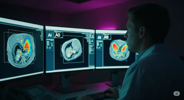 Radiologist reviews vivid placental MRI predicting hemorrhage, key to AI news June 28 2025.