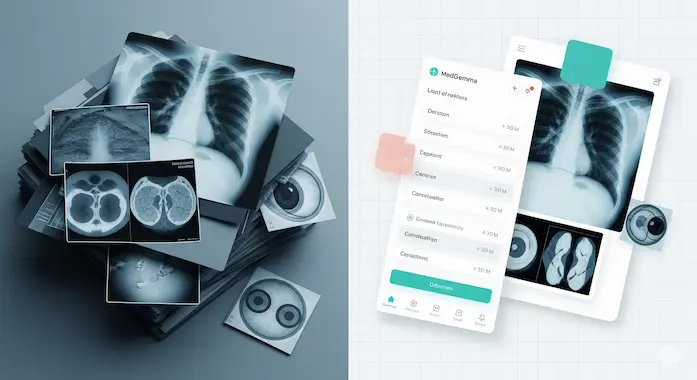 Overflowing medical images streamlined by MedGemma’s single intelligent interface.