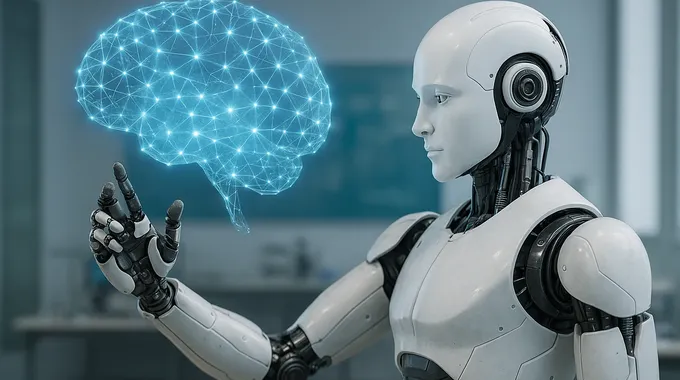 AI news August 30 2025 shows humanoid robot upgrading its neural network.