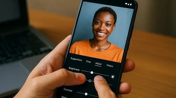 AI news August 30 2025 image of smartphone editing a portrait with AI tools.