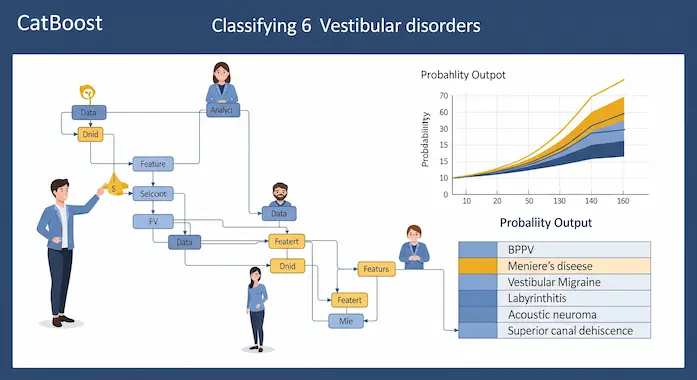 Hybrid CatBoost and expert feature‑selection in AI medical diagnosis model