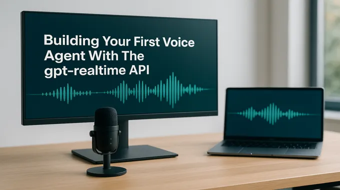 Voice agent workspace with waveform on screen using gpt-realtime API
