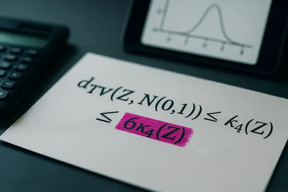 Highlighted fourth-cumulant inequality makes chat gpt mathematics concrete with a clear, checkable convergence bound.