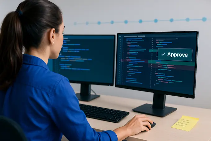 Over-shoulder sprint workflow with checkpoints and diffs during a long session powered by Claude Sonnet 4.5.