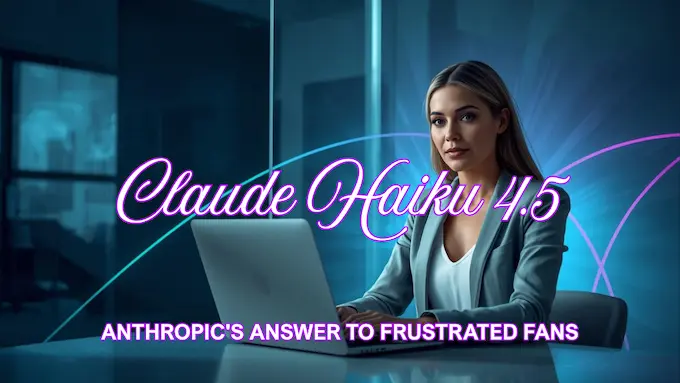 Professional engineer in bright office with headline overlay, reviewing Claude Haiku 4.5 for speed, cost, and practical deployment.