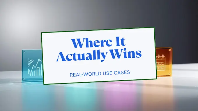 Montage of Agentic AI vs Generative AI use cases—code, science, support, travel—on bright acrylic tiles.