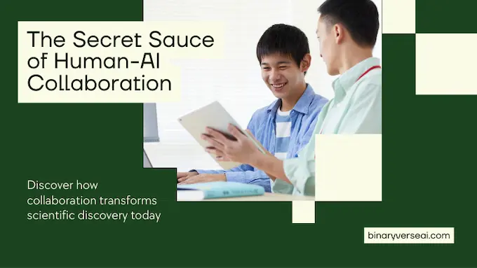 Clean flowchart shows scaffolding where AI Co-Scientist and experts iterate from hypothesis to verification to accelerate discovery.