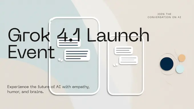 Elegant chat UI highlights empathy, humor, and accurate citations in Grok 4.1: AI News November 22 2025.