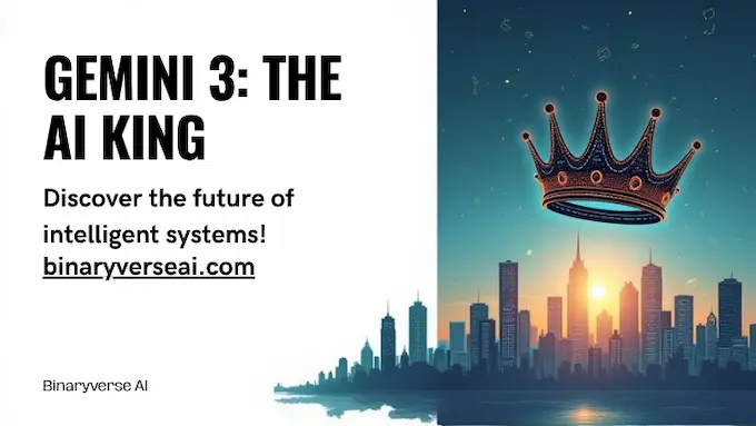Bold cover crowns Gemini 3 over a futuristic skyline with a multicolor headline and premium editorial layout.