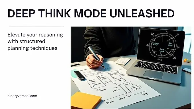 Whiteboard plan shows how Gemini 3 uses Deep Think for stepwise reasoning with clean notes and a premium layout.