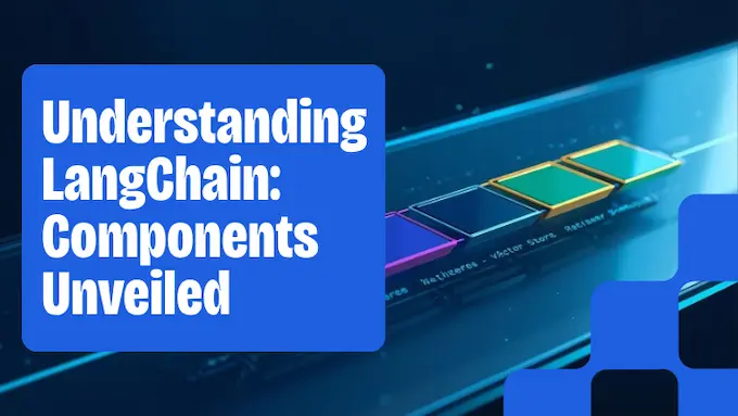 Clean linear pipeline of components and LCEL blocks under bright light, showing LangChain vs LangGraph basics.