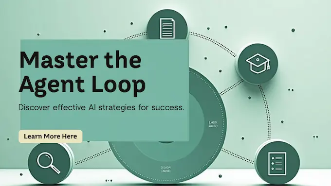 Top-down agentic loop with tools circling a tidy desk, clearly mapping Tongyi DeepResearch workflows.