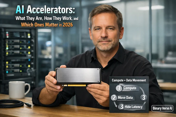 AI accelerators cover image with lab hardware module