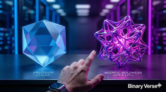 A visual comparison of GPT-5.2 Pro agentic structure versus precise coding models.