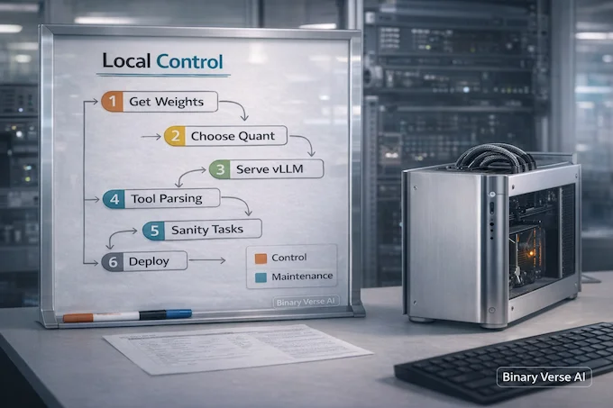 MiniMax M2.1 local deployment flow with vLLM steps