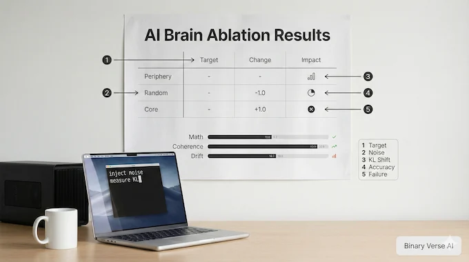 AI brain ablation shows core damage causes biggest shift