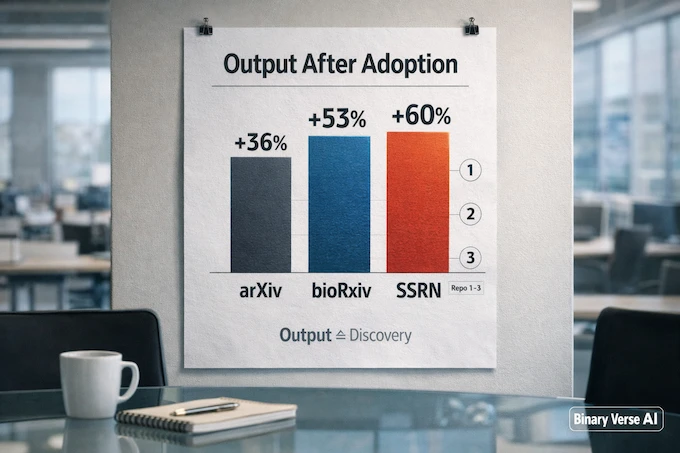 AI in scientific research output increases, not equal discovery.