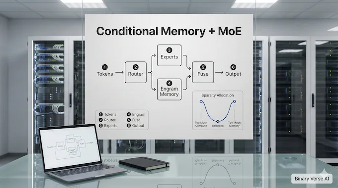 AI News January 17 2026 Engram conditional memory diagram in server room