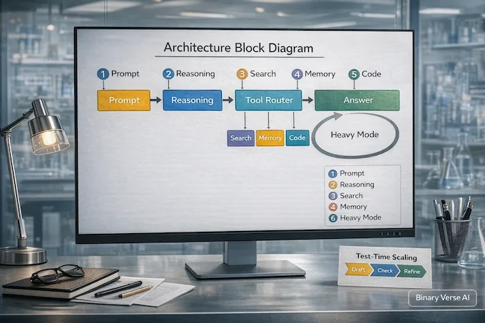 AI News January 31 2026 tools and heavy mode diagram.