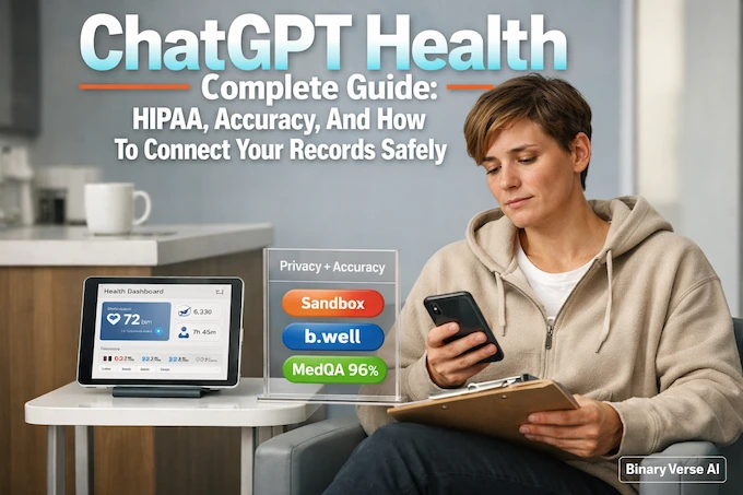 ChatGPT Health cover showing privacy and accuracy theme