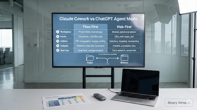 Claude Cowork vs ChatGPT agent mode comparison table