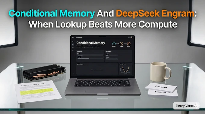 Conditional Memory hero image with DeepSeek Engram dashboard
