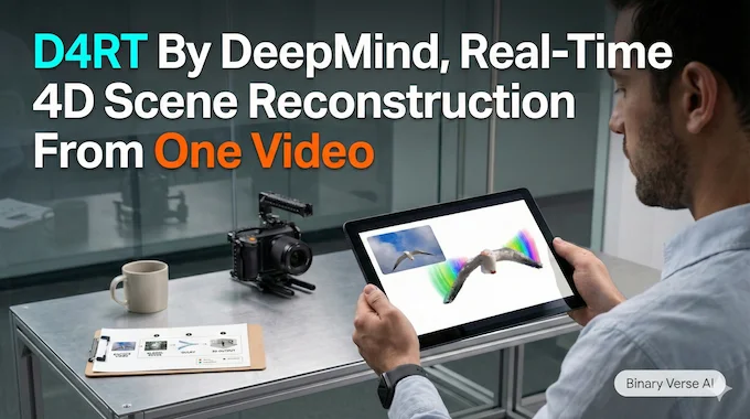 D4RT cover showing 4D video reconstruction concept