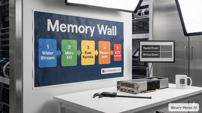 DeepSeek mHC systems infographic, kernel fusion and bandwidth wall.