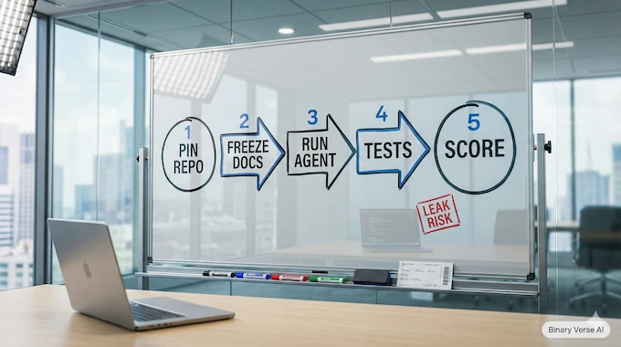 IQuest Coder V1 SWE-Bench Verified evaluation pipeline infographic