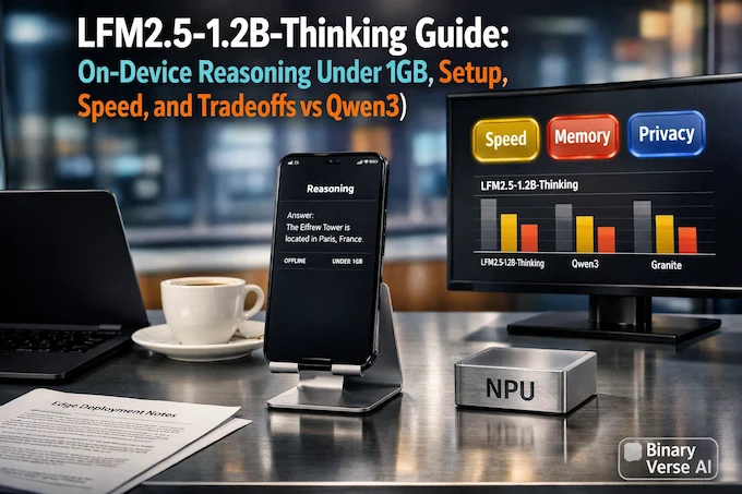 LFM2.5-1.2B-Thinking on-device reasoning hero image
