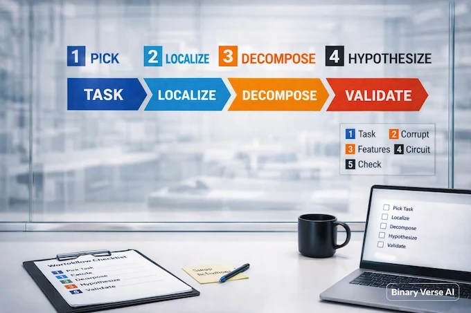 mechanistic interpretability practical workflow five steps infographic