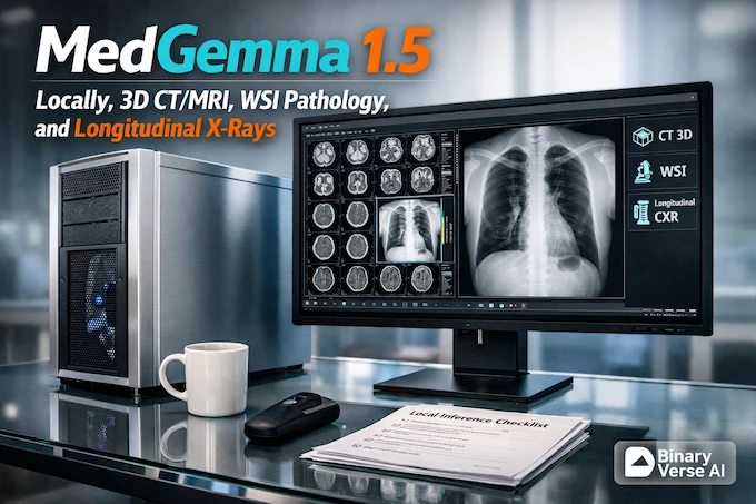 MedGemma 1.5 local GPU hero workstation photo