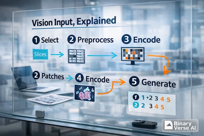 MedGemma 1.5 vision input slices and patches
