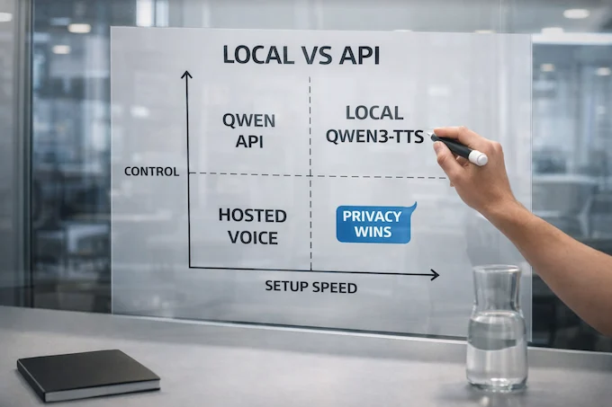 Qwen3-TTS local vs qwen API decision matrix
