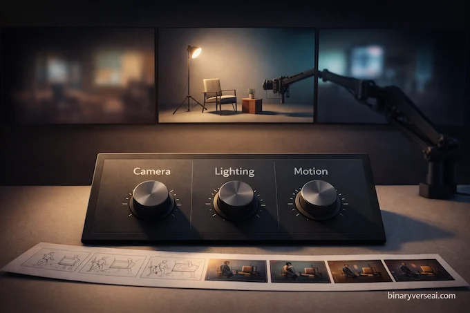 AI News February 14 2026: Seedance 2.0 director-level text-to-video control on a virtual production stage.