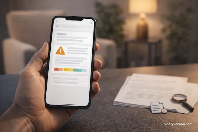 mental health inquiry visual about AI summaries, confidence, and safe care signals