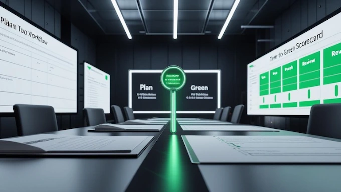Codex 5.3 vs Opus 4.6 relay workflow showing plan-to-patch-to-review with a time-to-green scorecard.