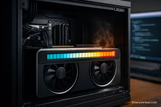 LLaDA2.1-mini Hardware Baseline And Realistic Minimums image showing near-max GPU VRAM pressure.