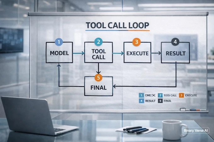 Qwen3 Coder Next tool calling loop on glass whiteboard