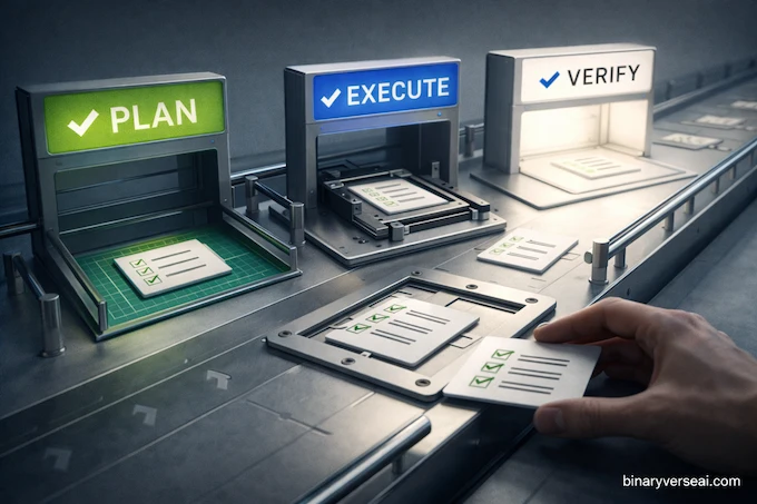 Seed2.0 ProcBench visual showing long-chain reliability for agents—plan execute verify without drifting.