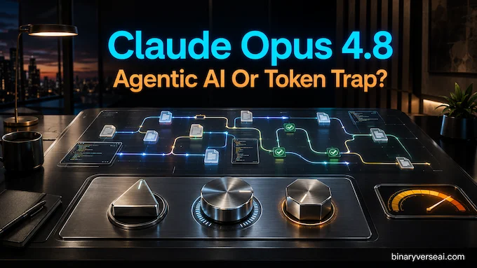 Claude Opus 4.8 feature image for Brilliant Agentic AI or Token-Burning Trap