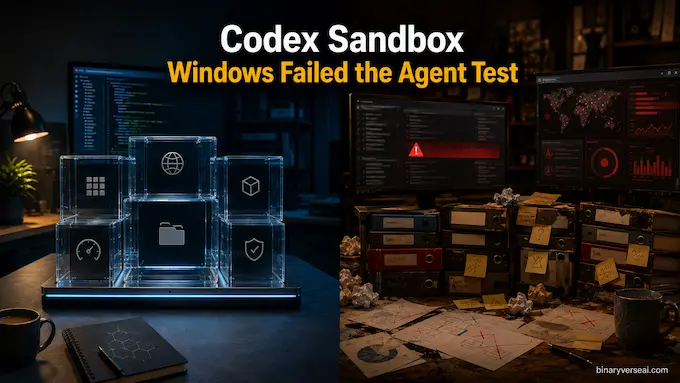 Codex Sandbox feature showing Windows security failing the AI agent test