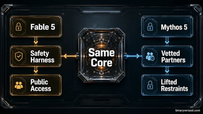 Anthropic Mythos visual for The Dual Release Strategy: Same Brain, Different Leash