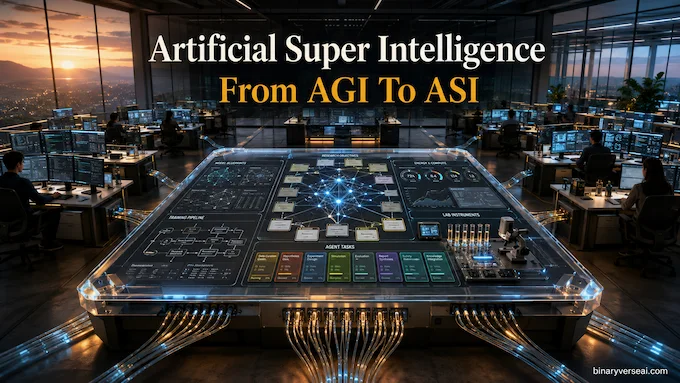Artificial super intelligence feature on AGI to ASI roadmap