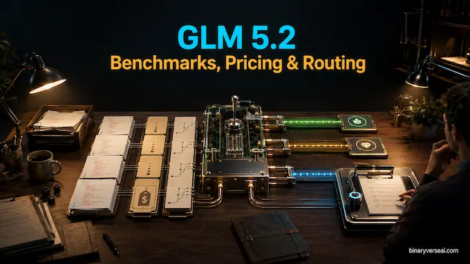 GLM 5.2 feature image for benchmarks, pricing, and developer routing playbook