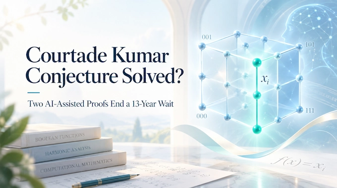 Cover image illustrating the Courtade Kumar conjecture, a single glowing bit outshining a complex network under noise.
