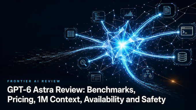GPT-6 Astra review cover image with a glowing astral AI core and dimming light trail