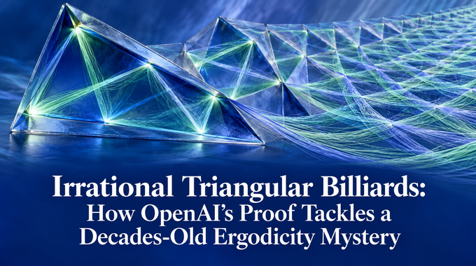 Irrational Triangular Billiards: OpenAI’s Ergodicity Proof illustrated through jade paths and mirrored triangles.