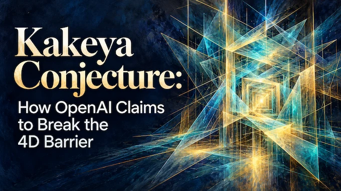 Kakeya Conjecture feature image: glowing line segments forming a four-dimensional wireframe in every direction